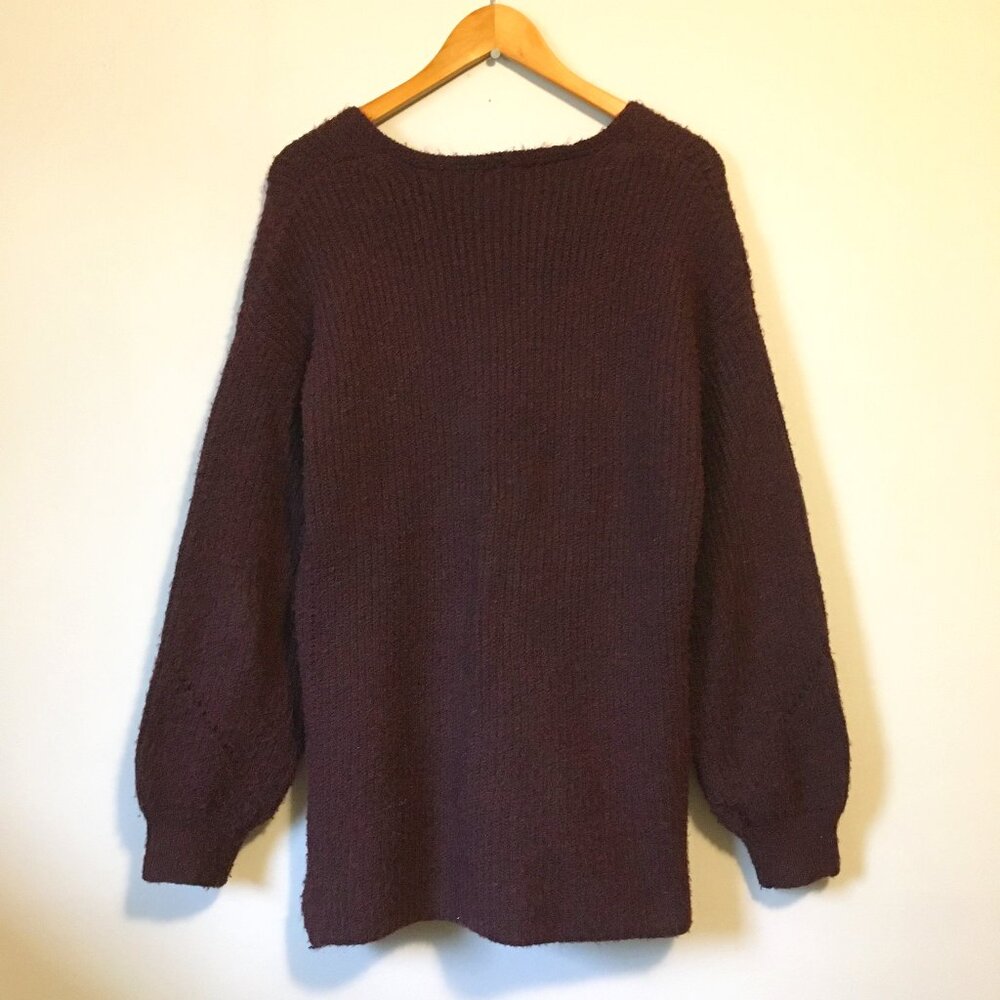 Gentle Fawn Hartley Textured Knit Sweater | Merlot Burgundy | Size Small - Picture 5 of 16
